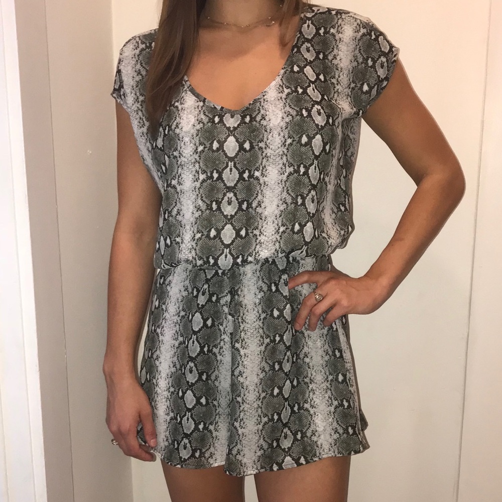 Show me your mumu snake skin romper